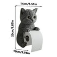 thumbnail image 3 of Cat Toilet Paper Holder Cute Wall Mounted Resin Decorative Bathroom Tissue Dispenser Realistic Gray Tabby Cat Sculpture for Pet Themed Home Gift Easy Install for Bathroom Washroom Organization, 3 of 5