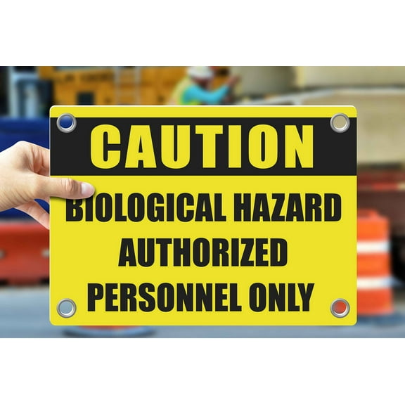 BIOLOGICAL HAZARD AUTHORIZED PERSONNEL ONLY | Warning Notice Caution Danger 3mm PVC Sign