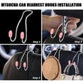 thumbnail image 3 of Ganchos para asiento de coche brillantes y ostentosos, organizador perfecto, ganchos universales para almacenamiento en el asiento trasero del coche con acero inoxidable y diamantes de imitación,, 3 of 5