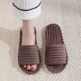 thumbnail image 2 of Open Toe Bedroom House Slippers for Women | Memory Foam Slippers ,Corduroy, Indoor Outdoor, Slip-on，Soft,Gifts Coffee, 2 of 5