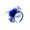 A002- Blue, variant on Headband Black Fascinator with Black Ostrich Feathers Black Mesh Fabric for Halloween Party Events 1 Pack