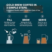 Ovalware Cold Brew Coffee/Tea Maker 1.0L RJ3 Borosilicate Glass Carafe Stainless-Steel Filter