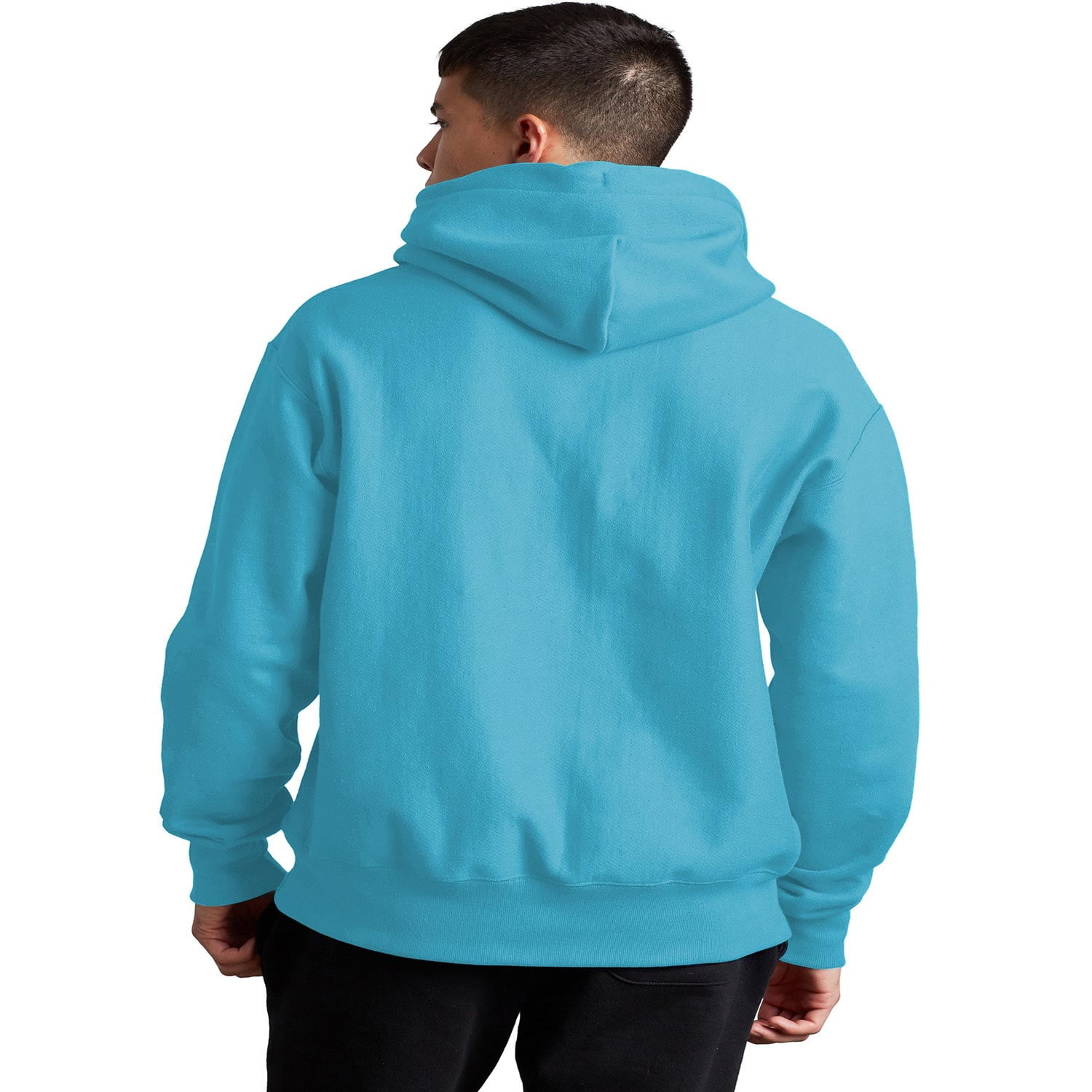 Champion Reverse Weave Fleece Men s Pullover Hoodie Blue Horizon GF68 YO6819 QQC Walmart