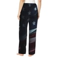 thumbnail image 2 of KLL Womens American Flag Waving Print Print Pajama Pants Soft Pajama Bottoms for Women Cozy Lounge Pants-Small, 2 of 7