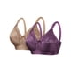 thumbnail image 1 of Sujetadores Cómodos para las Mujeres Más Tamaño Color Sólido Encaje Empalme Correas Ajustables, Sujetadores de Encaje para las Mujeres de Uso Diario Suave Transpirable 2 Paquete, 1 of 2