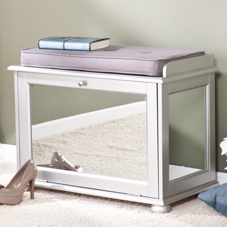 Southern Enterprise Mirrored Shoe Bench Walmart Com