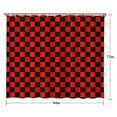 thumbnail image 5 of Red and Black Checkered Pattern Shower Curtain 84"x72" ,Bathroom Decorative Shower Curtains Set with 12 Hooks,Modern Waterproof Washable Shower Curtain, 5 of 6