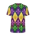 thumbnail image 2 of Daiia Mardi Gras4 Mens Baseball Jersey Button Down Shirts Short Sleeve Sports Uniforms-Large, 2 of 9