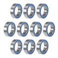 thumbnail image 1 of Rodamientos de bolas de surco profundo 6700-2RS Z2 10mmx15mmx4mm Doble sellado de acero cromado cubierta azul 10pcs, 1 of 4