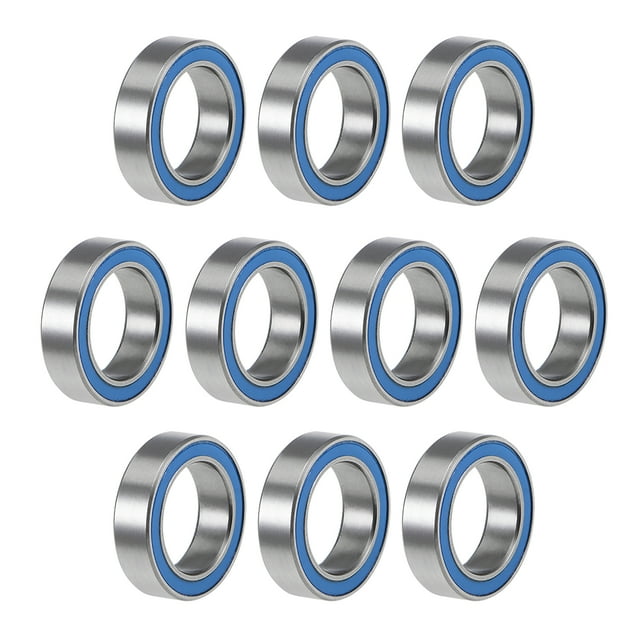 Rodamientos de bolas de surco profundo 6700-2RS Z2 10mmx15mmx4mm Doble sellado de acero cromado cubierta azul 10pcs