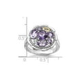 thumbnail image 2 of Gem & Harmony 1.84 Carat (Ctw) Amethyst and Pink Quartz Ring in Sterling Silver for Women, 2 of 6