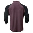 thumbnail image 4 of Dianli Men's High Neck Half Zip Color Block Pullover Long Sleeve Casual Shirt for Outdoor Sports and Daily Wear Cotton Polyester Blend Fashion Top, 4 of 6