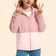 thumbnail image 5 of Karoyedx Little Girls Fall Jackets Baby Zipper Hoodie Sun Protection Jacket Toddler Cute Summer Lightweight Sunscreen Cooling Shirt with Pocket Pink Size,9-10 Years, 5 of 9
