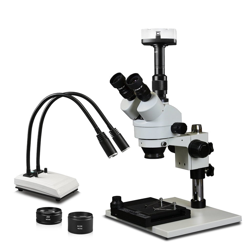 Vision Scientific Trinocular Zoom Stereo Microscope, 10x WF, 0.5x & 2x