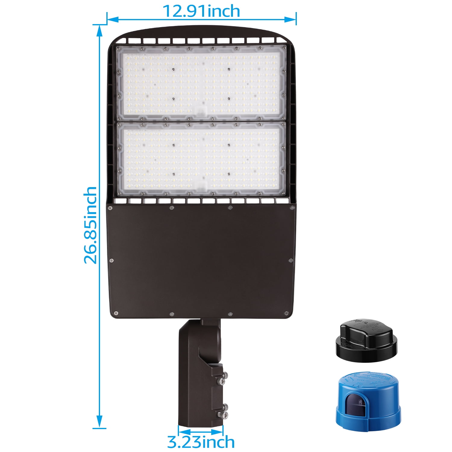 300W Commercial LED Parking Lot Lights, Hardwired Outdoor Garage Lighting, UL & DLC Listed, IP65 Waterproof, 5000K Daylight