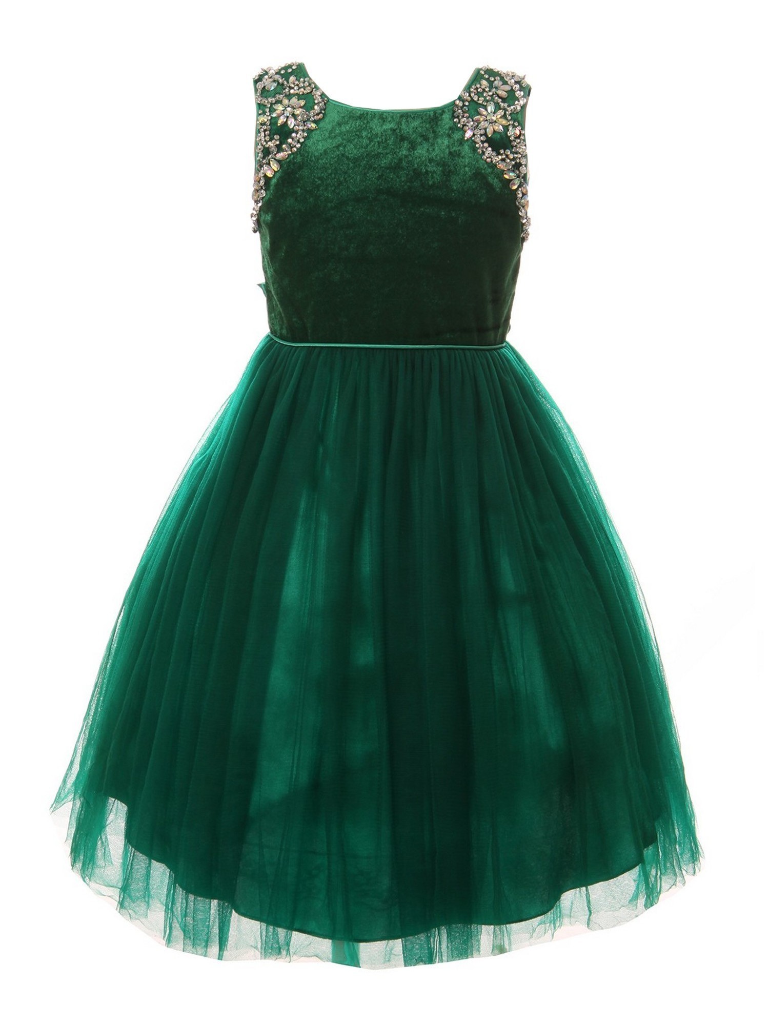 girls green christmas dress