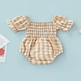 thumbnail image 3 of Baby Short Sleeve Romper with Plaid Pattern  Sweet Style Color Matching Summer Clothing, 3 of 6