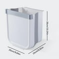 thumbnail image 3 of Kitchen Wall-Mounted Sorting Garbage Basket Folding Trash Can Household Large Toilet Waste Sorting Bin, 3 of 7