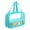 Mint Green, variant on Large Clear Travel Toiletry Bag Preppy Nylon Makeup Cosmetic Pouch with Handle and Zipper for Women Girls Beach Vacation