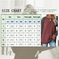 thumbnail image 2 of SHIBEVER Fall Fashion Color Blocked Tunics Tops For Women Long Sleeve Crew Neck Cross Split T Shirts Blouses Claretblock, 2 of 6