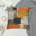 thumbnail image 2 of JEUXUS  Burnt Orange Throw Pillow Covers Decorative Cushion Cover Taupe Abstract Art Painting Pillowcase for Sofa Bedroom Living Room Décor, 2 of 5