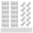 thumbnail image 1 of 32pcs Small Big Interlocking Flush Mount Brackets Picture Hanging Hooks Stainless Steel Flush Mount Brackets with 100 Screws for Mirror, 1 of 9