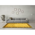thumbnail image 3 of Ahgly Company Indoor Square Abstract Yellow Modern Area Rugs, 6' Square, 3 of 4