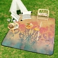 thumbnail image 6 of Bohemian Color Outdoor Picnic Blanket, Foldable Waterproof Beach Mat, Portable Beach Blanket for Beach Camping, Hiking, Family Concerts, 6 of 7
