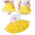 thumbnail image 4 of Ropa y Accesorios de muñeca para niñas perfke disfraz de princesa Vestido de fiesta Mini amarillo, 4 of 9