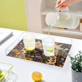thumbnail image 6 of Acrylic Tray 15.7*11.8*1.9 Inch Transparent Tray Food Tray Tea Cup Tray Serving Trays Cosmetics Storage Kitchen Table Bathroom Sundry Storage Beautiful Giraffes and Flowers, 6 of 7