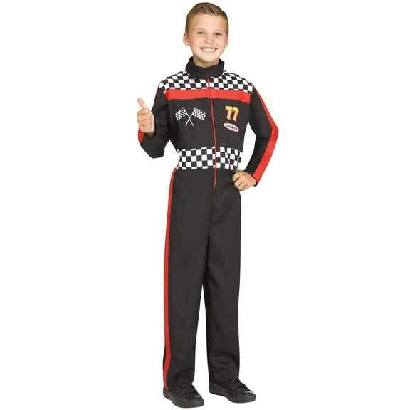 Fun World Race Car Driver Boy's Halloween Fancy-Dress Costume for Child, S (4-6)