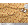thumbnail image 3 of Soimoi Modal Satin Tissu Feuilles & Coquelicot Imprimé Floral 1 Yard 42 Inch Wide, 3 of 6