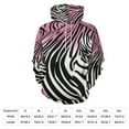 thumbnail image 4 of Pink Zebra Pattern Regular Fit Hoodie, Sporty Pullover Hooded Sweatshirt for Men Women 3XL, 4 of 6