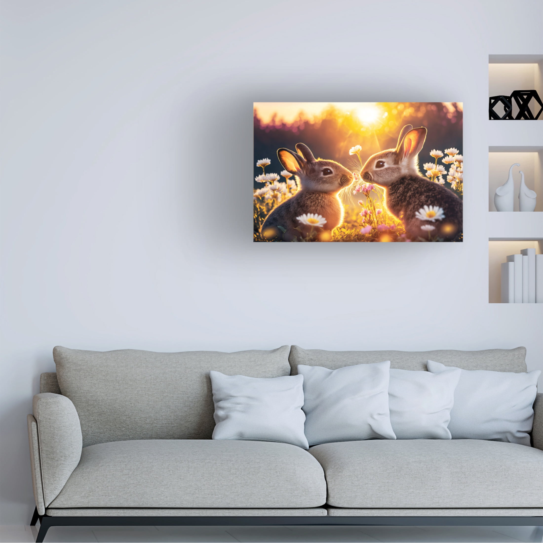 Canvas Wall Art - Ray Heere 'Woodland Animals 24' Wall Art for Living Room, Bedroom, or Office Décor by Trademark Fine Art - 47 x 30 Inches