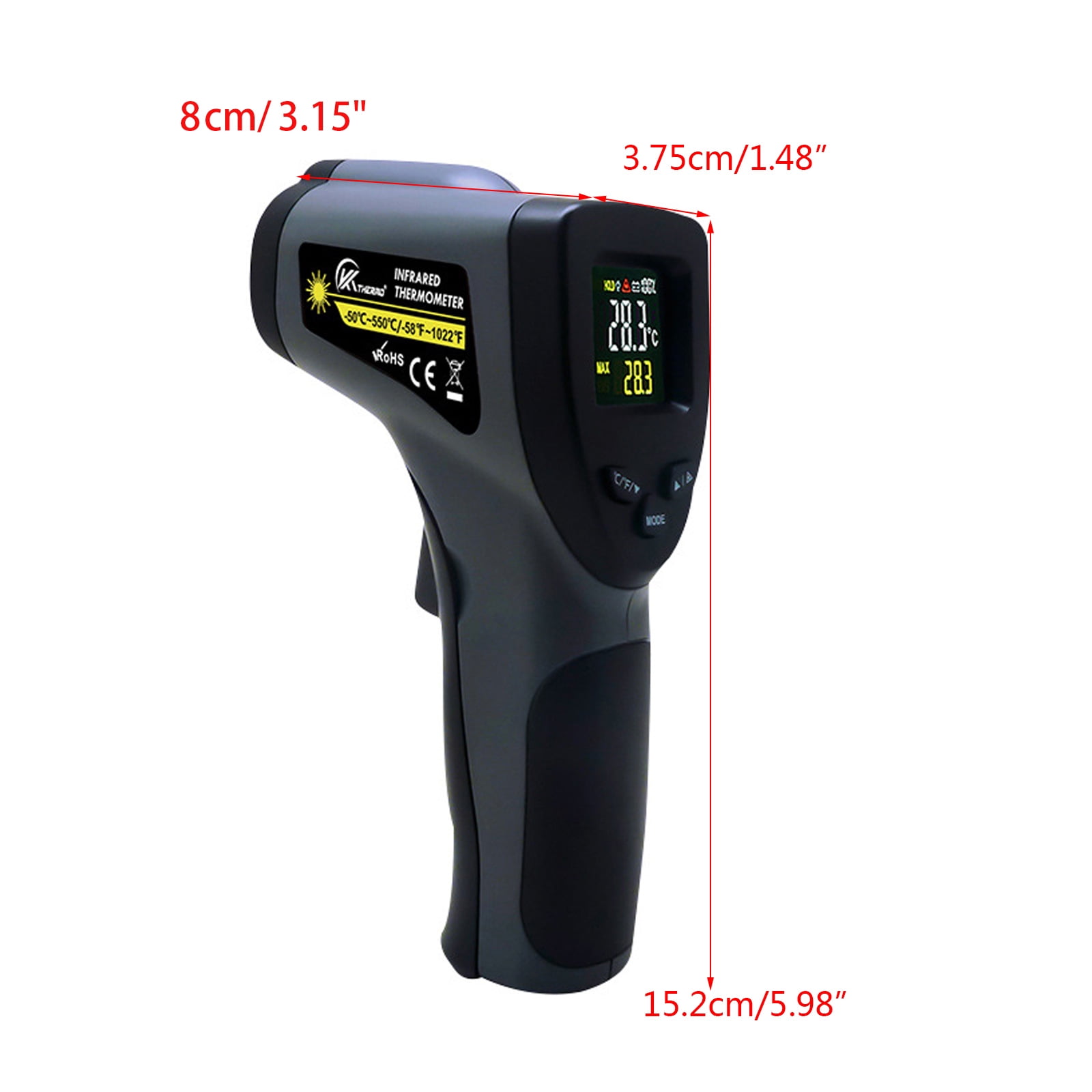 Infrared Thermometer Digital Temperature Gun for Cooking Non Contact Temp Gauge