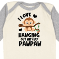 thumbnail image 4 of Inktastic Monkey I Love Hanging out with My Pawpaw Boys or Girls Long Sleeve Baby Bodysuit, 4 of 5