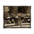 thumbnail image 2 of Stupell Industries Vintage Western Cowboys Sitting Sepia Photography Photograph Luster Gray Floating Framed Canvas Print Wall Art, Design by Lisa Dearing, 2 of 5