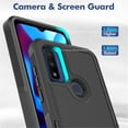 thumbnail image 3 of YEYKX Defender Case for Motorola Moto G Power2022 6.5'' Heavy Duty 1 in 1 Design Rugged Full Body Dustproof Shockproof Bumper Non-Slip Protective Cover,Black,For Moto G Power2022, 3 of 5