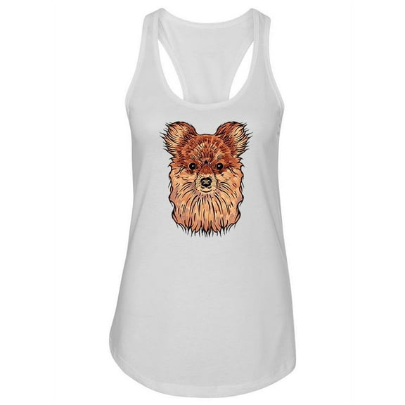 Puppy Pomeranian Design. Tank Women -Image by Shutterstock, Female Large