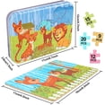 thumbnail image 3 of Rompecabezas de madera YONGSHENG para niños incluye León Elefante Ciervo 5,78 x 5,78 pulgadas, 3 of 5
