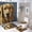 Golden Dog, variant on 4Pcs Shower Curtain Sets with Rugs Gold Pineapple Background Bathroom Sets with 12 Hooks U-Shaped Floor Mat Toilet Lid Cover