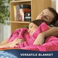 thumbnail image 4 of Walensee Ultra Soft Microplush Fleece Throw Blanket, 50" x 60", Hot Pink, Machine Washable, 4 of 10