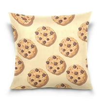 Chocolate Chip Cookies Throw Pillow Covers Couch Pillowcases Decor for Bed Sofa 18" x 18"