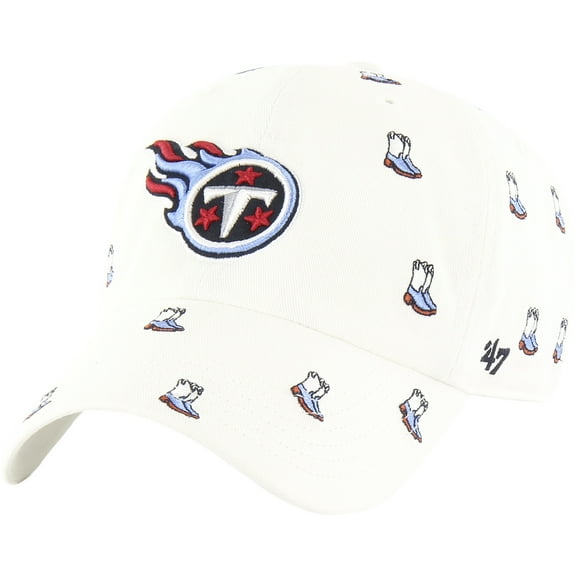 Unisex '47 White Tennessee Titans Confetti Clean Up Adjustable Hat