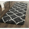 thumbnail image 4 of SAFAVIEH Belize Joisse Geometric Plush Shag Area Rug, Charcoal/Ivory, 4' x 6', 4 of 9