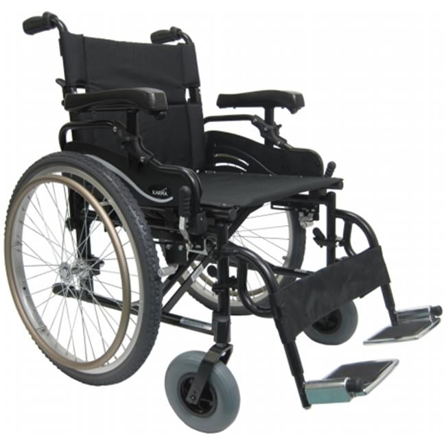 Karman Healthcare KM8520F22W Ultra Lightweight Bariatric WheelchairBlack