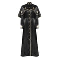 thumbnail image 1 of YiZYiF Robe de Clergé pour Femmes à Manches Longues, Boutons, Ligne A, Longue Robe Maxi, Robe de Ministre, Église, Chorale, Noir, TG, 1 of 6