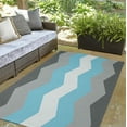 thumbnail image 3 of Simply Daisy 3' x 5' Demi Boy Chevron Demi Boy Chevron Chenille Indoor/Outdoor Rug, 3 of 4