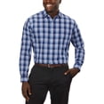 thumbnail image 2 of Izod Men’s Soft Wash Essentials Button-Up Shirt, Blue Multi Large 16-16.5 32-33, 2 of 5