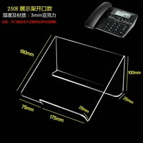 HONMEET Clear Acrylic Phone Stand Transparent Holder for Desk, Home, Office, Landline and Mobile Devices